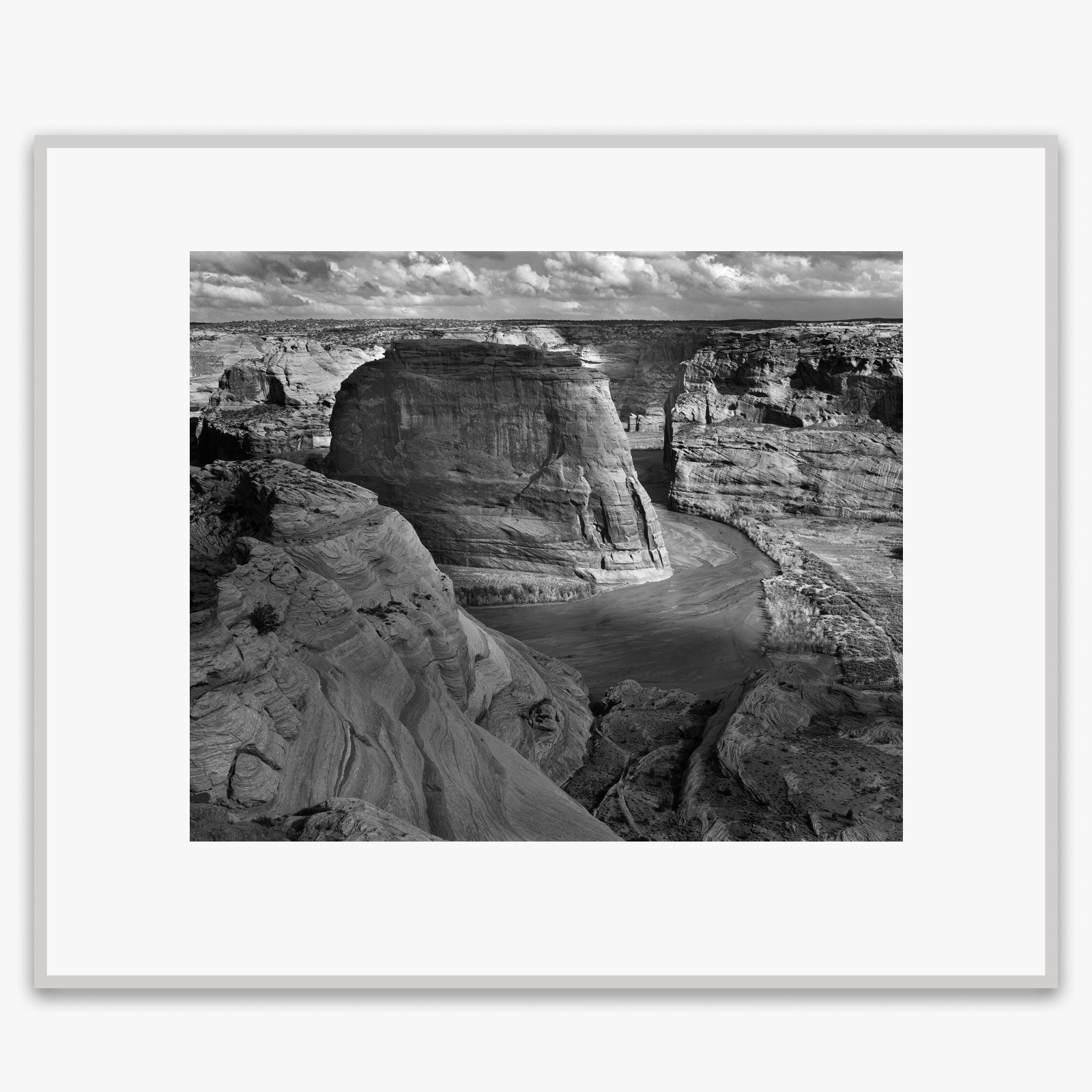 Canyon de Chelly Shop: Poster Ansel Adams Overmatted & Framed Poster German Silver Metal Frame
