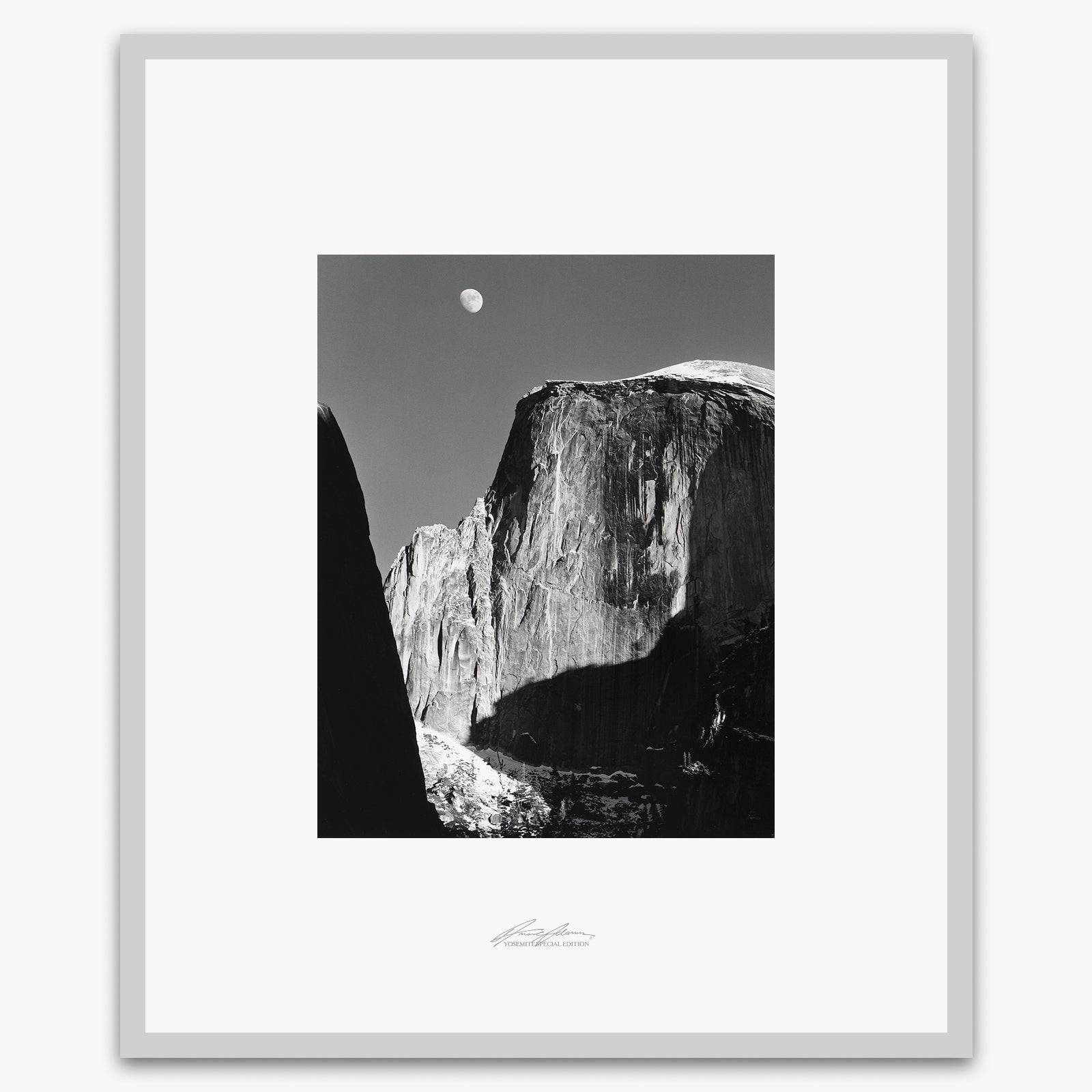 Moon and Half Dome.