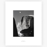 Moon and Half Dome.
