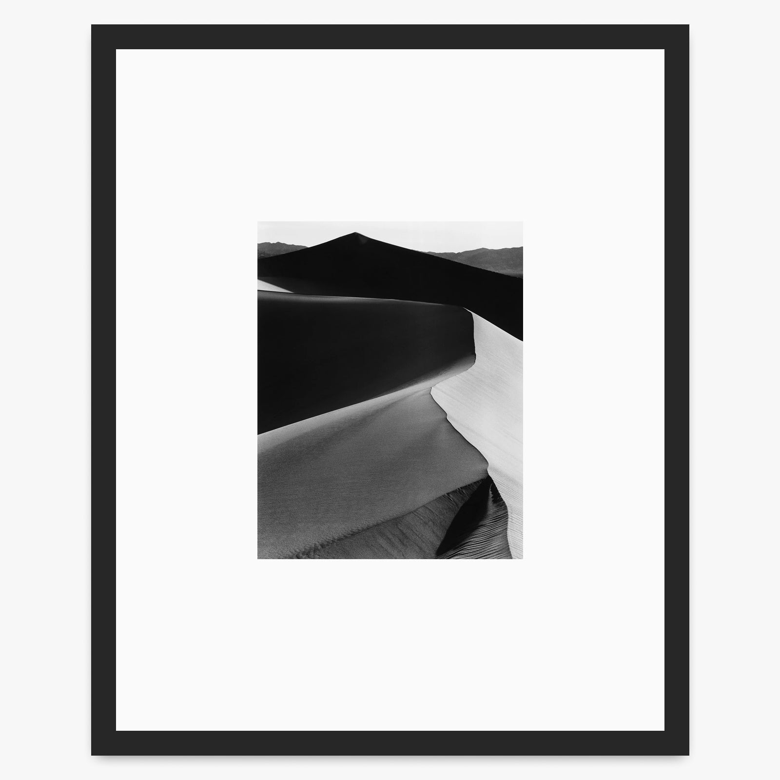 Sand Dunes, Sunrise Death Valley Shop_Small_Print Ansel Adams Matte Black Metal