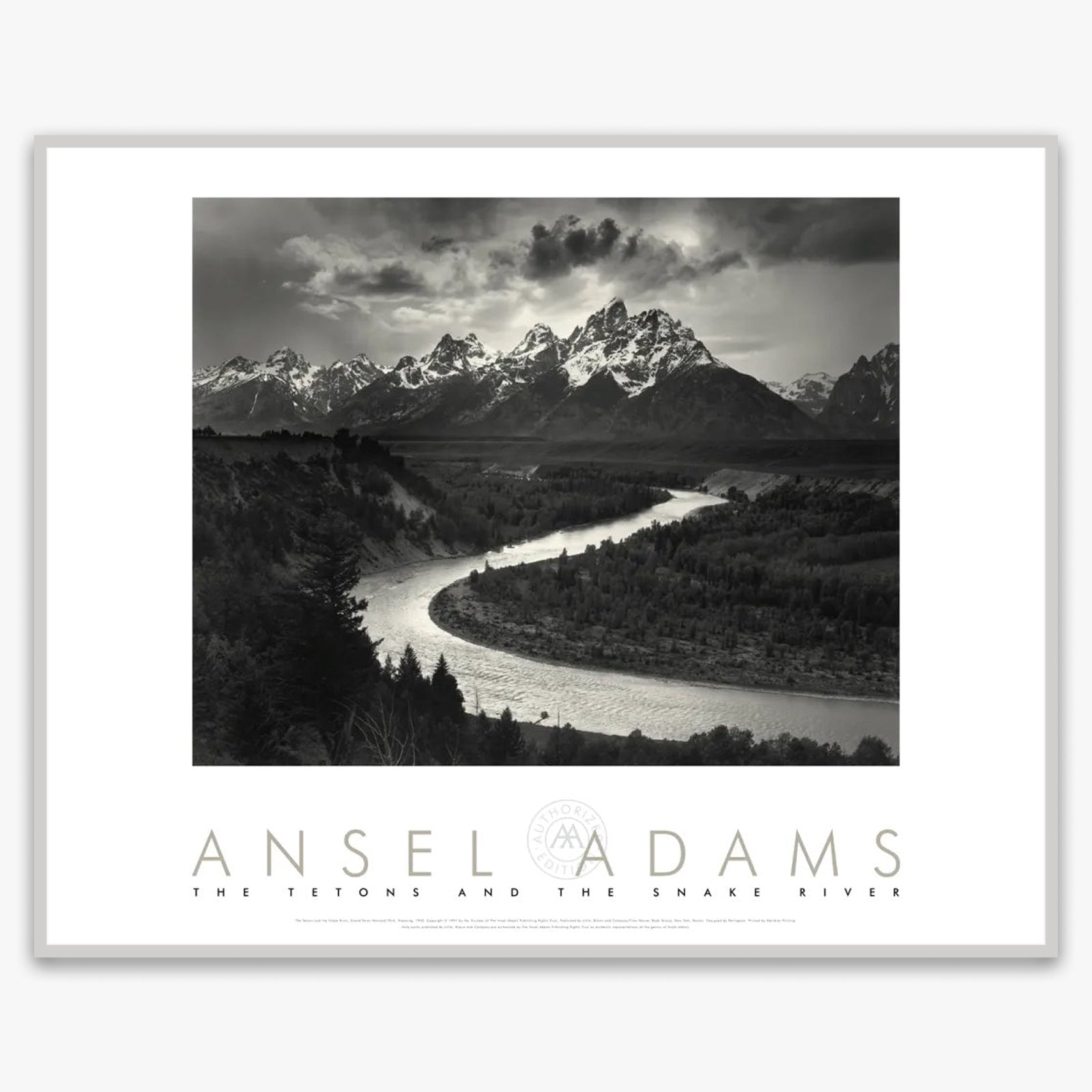 Tetons and Snake River Shop: Poster Ansel Adams Framed Poster German Silver Metal Frame