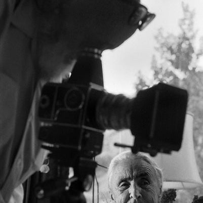 Ansel Adams and Georgia O'Keeffe, Carmel, 1974.