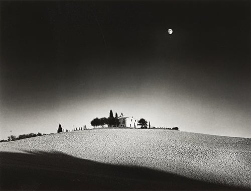 Moonrise over Tuscany.