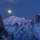 Winter Moonrise over Half Dome and Cloud's Rest, Yosemite National Park, California, 2012.