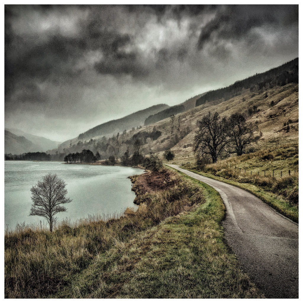 Road by Loch, Scotland