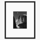Moon and Half Dome Shop_Small_Print Ansel Adams Matte Black Metal 