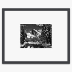 Half Dome, Merced River, Winter Shop_Small_Print Ansel Adams Contrast Gray Metal 