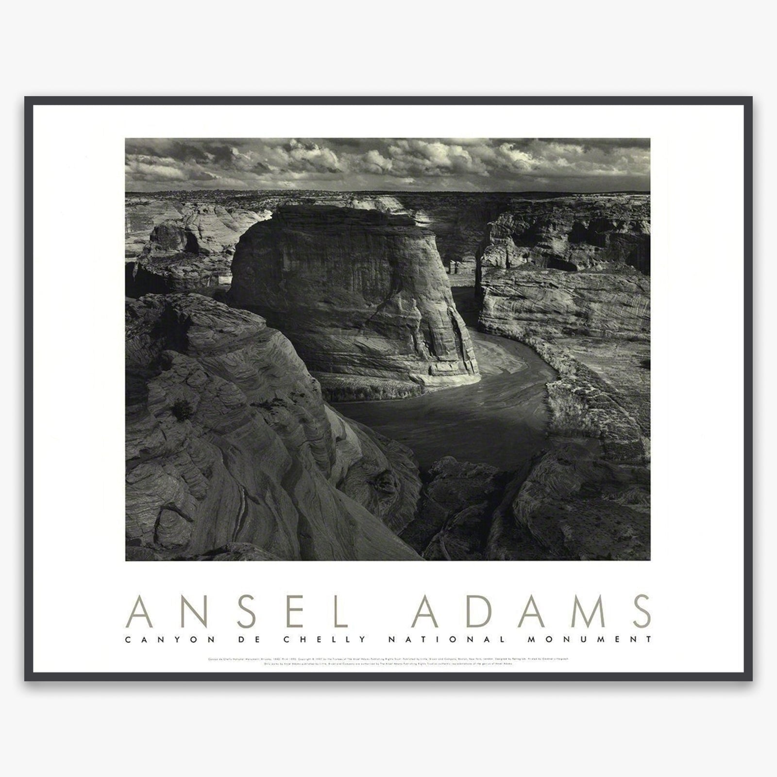 Canyon de Chelly Shop: Poster Ansel Adams Framed Poster Contrast Gray Metal Frame 