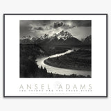 Tetons and Snake River Shop: Poster Ansel Adams Framed Poster Contrast Gray Metal Frame 
