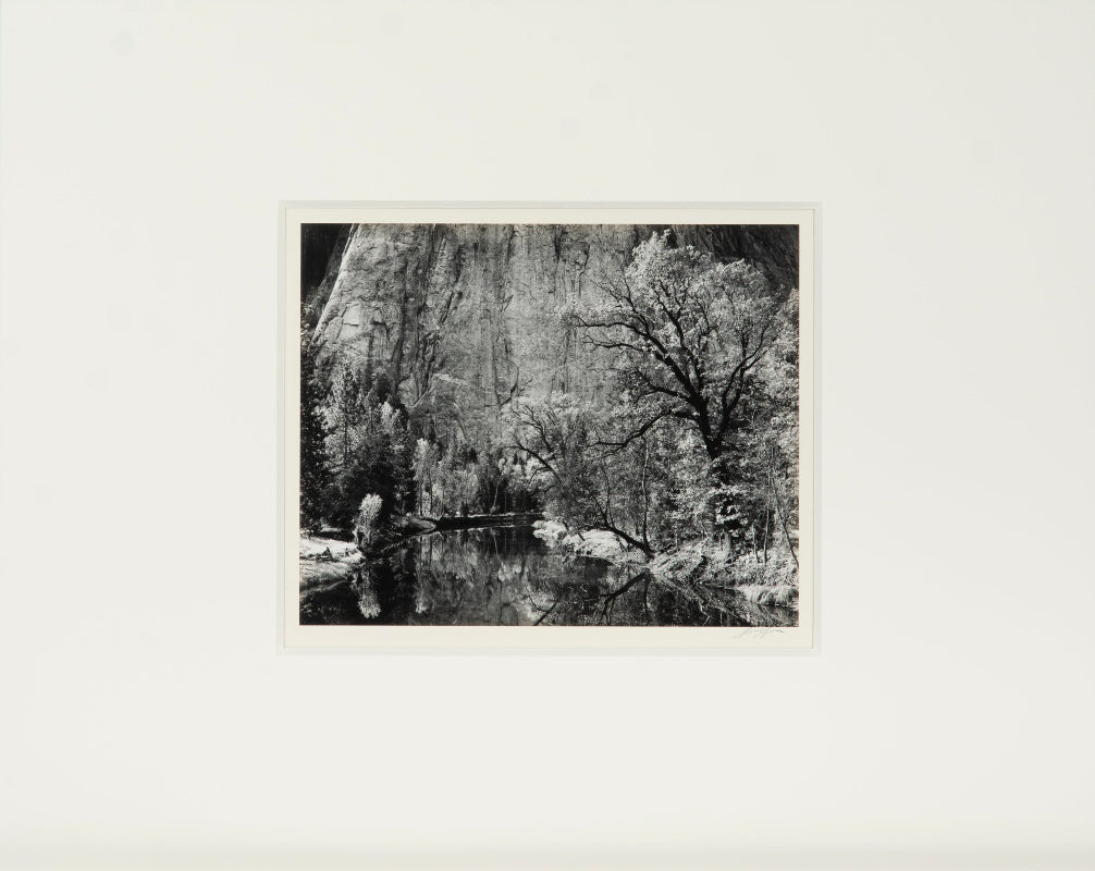 Merced River, Cliffs, Autumn, Yosemite Valley Original Photograph Ansel Adams 