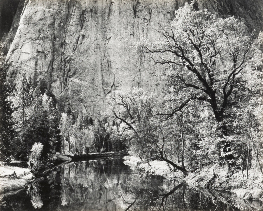 Merced River, Cliffs, Autumn, Yosemite Valley Original Photograph Ansel Adams 