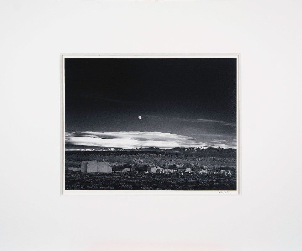 Moonrise Hernandez, New Mexico Original Photograph Ansel Adams 