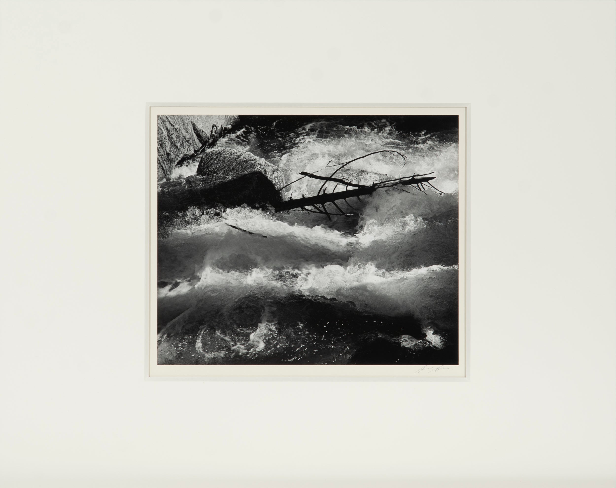 Rushing Water, Merced River Original Photograph Ansel Adams 