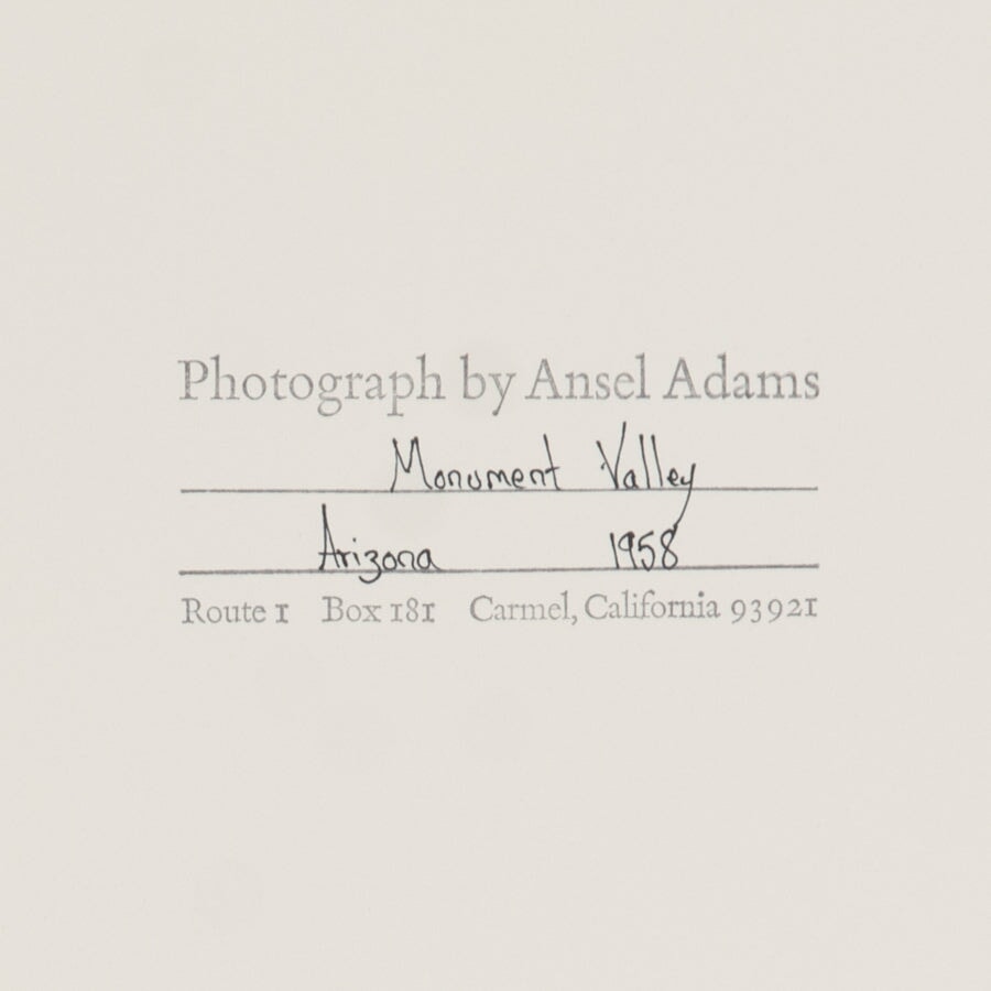 Monument Valley (boulder) Original Photograph Ansel Adams 