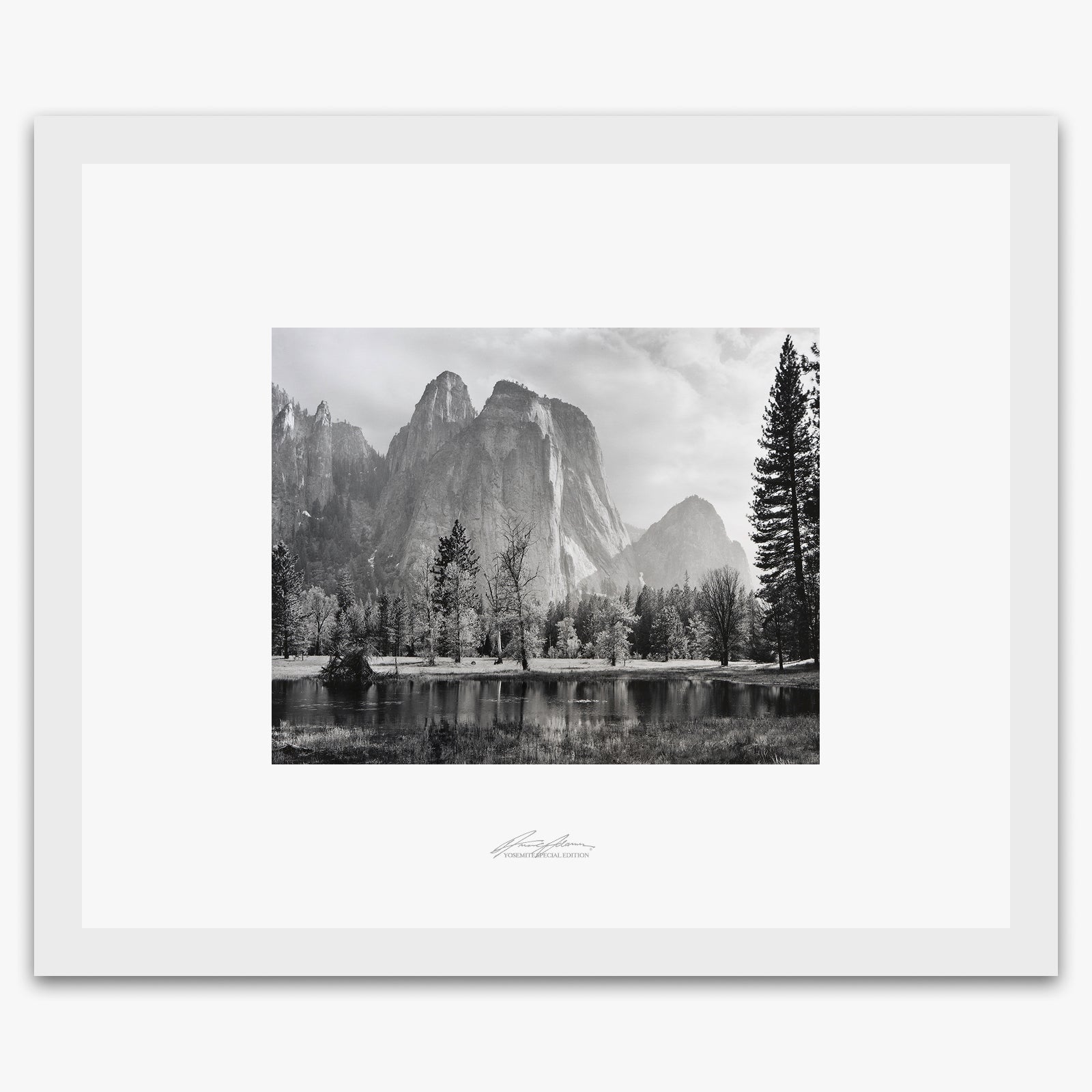Cathedral Spires and Rocks Shop_Repro_SEP The Ansel Adams Gallery Framed Standard White Wood 