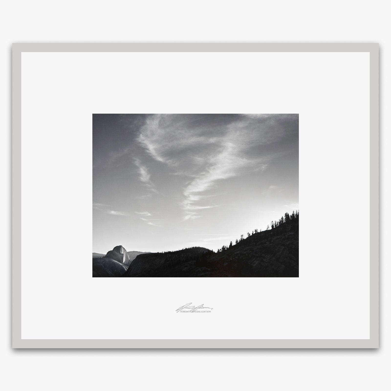 Half Dome, Olmstead Point Shop_Repro_SEP The Ansel Adams Gallery Framed Standard German Silver Metal 