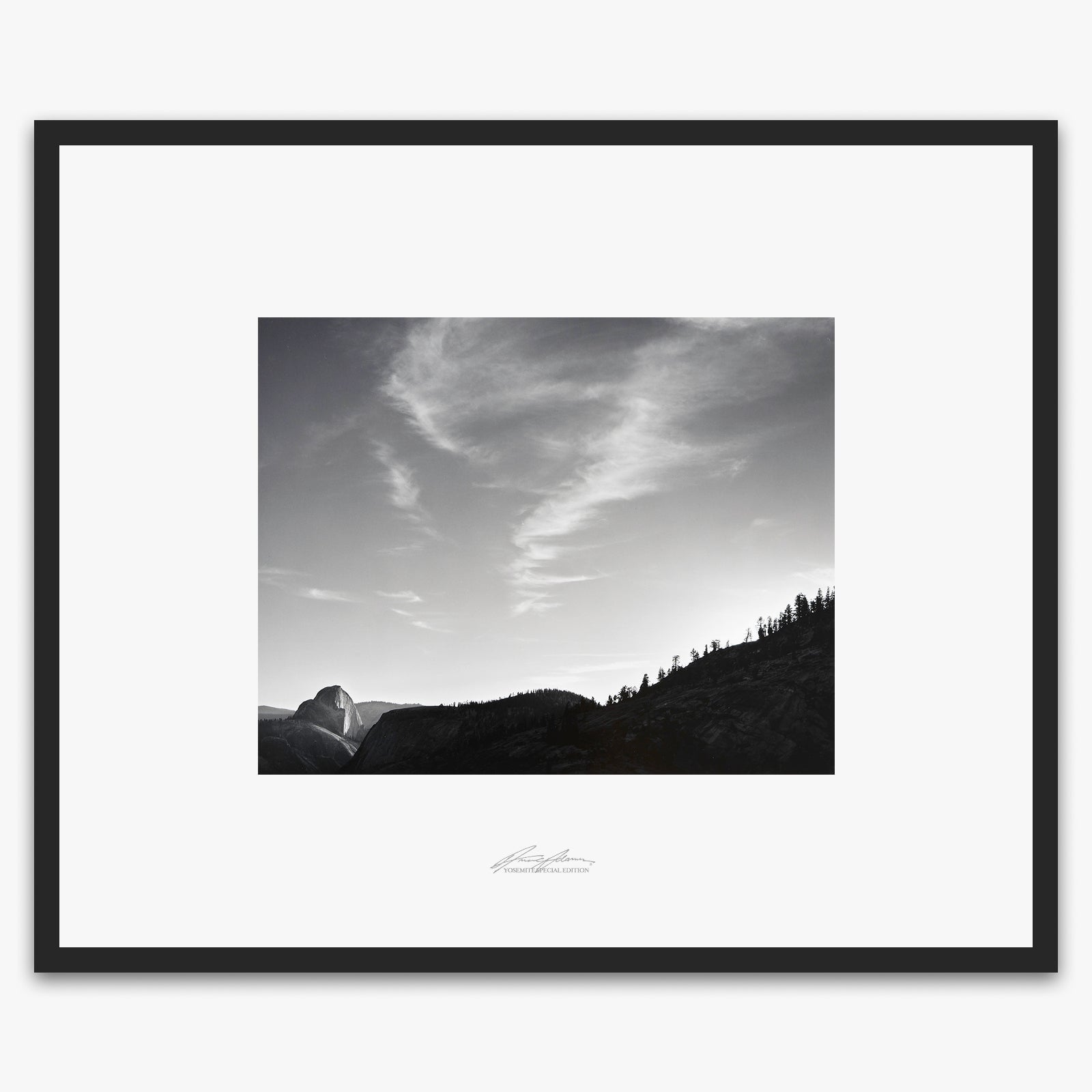 Half Dome, Olmstead Point Shop_Repro_SEP The Ansel Adams Gallery Framed Standard Matte Black Metal 