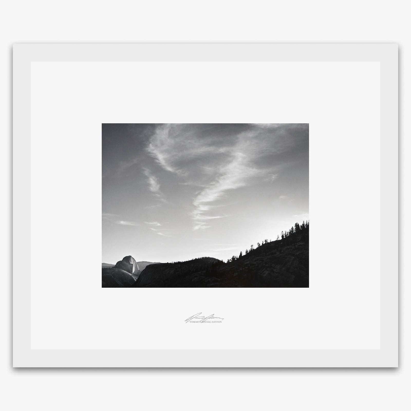 Half Dome, Olmstead Point Shop_Repro_SEP The Ansel Adams Gallery Framed Standard White Wood 
