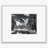 Half Dome, Merced River, Winter Shop_Repro_SEP The Ansel Adams Gallery Framed Standard German Silver Metal 