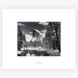 Half Dome, Merced River, Winter Shop_Repro_SEP The Ansel Adams Gallery Unframed No Color 