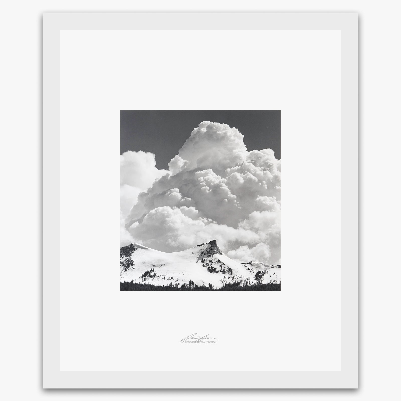 Unicorn Peak, Thunderclouds Shop_Repro_SEP The Ansel Adams Gallery Framed Standard White Wood 