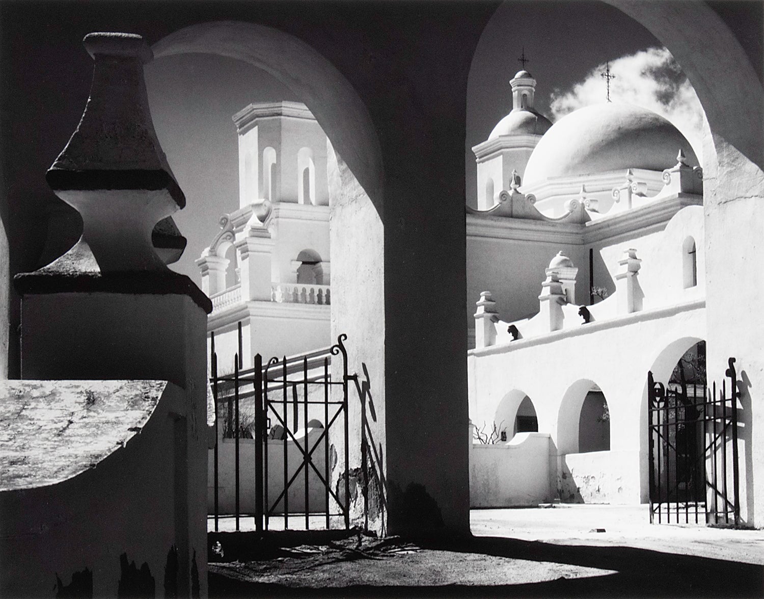 Arches, North Court, Mission San Xavier del Bac, Tucson, Arizona explore photographs The Ansel Adams Gallery 