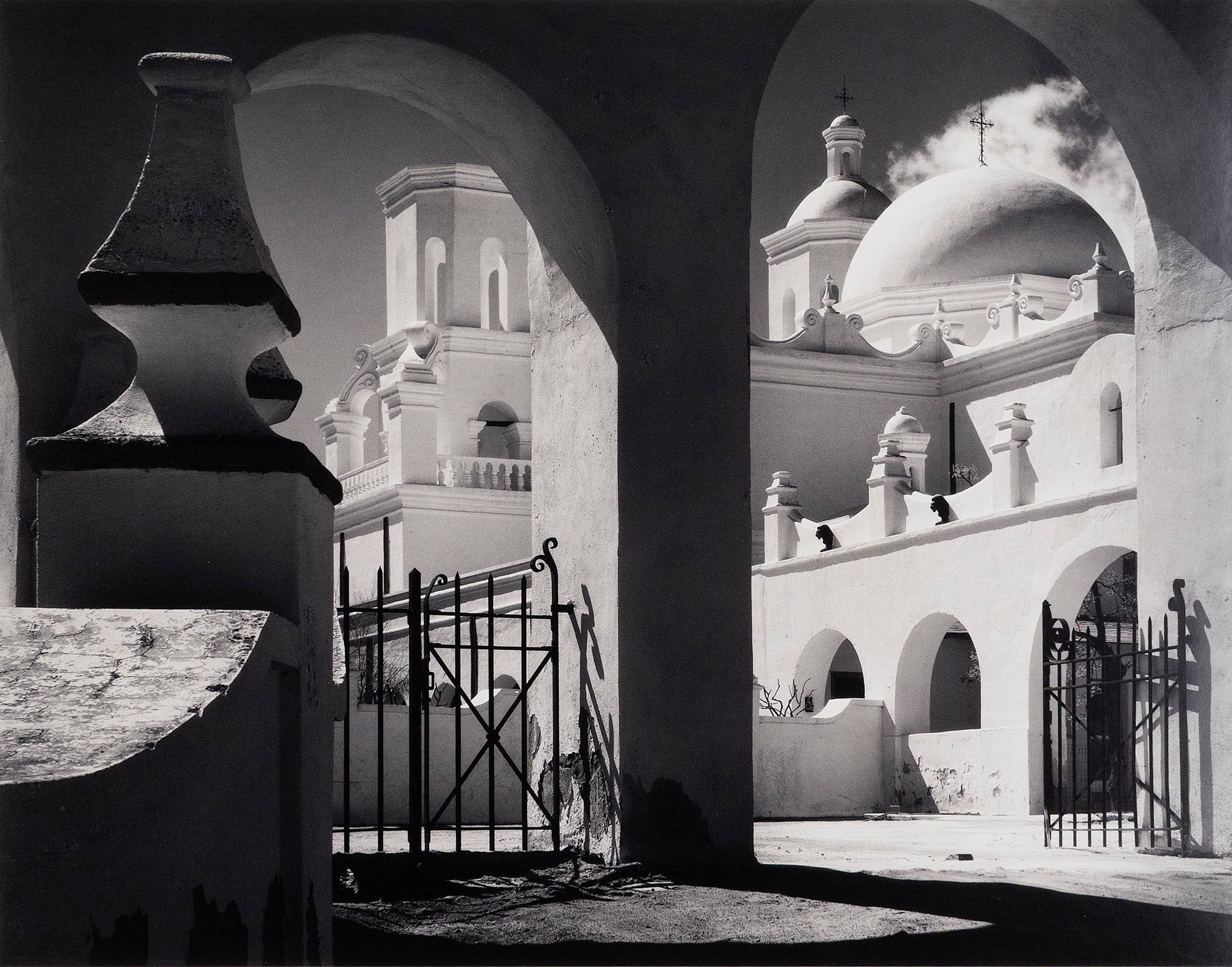 Arches, North Court, Mission San Xavier Original Photograph Ansel Adams 
