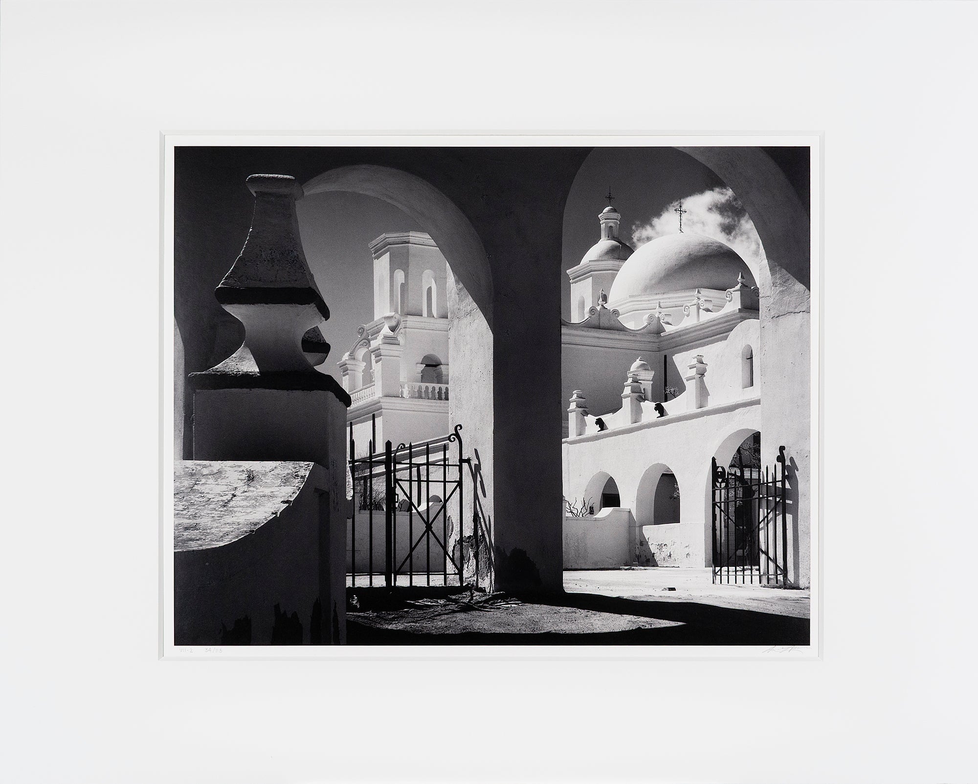 Arches, North Court, Mission San Xavier Original Photograph Ansel Adams 