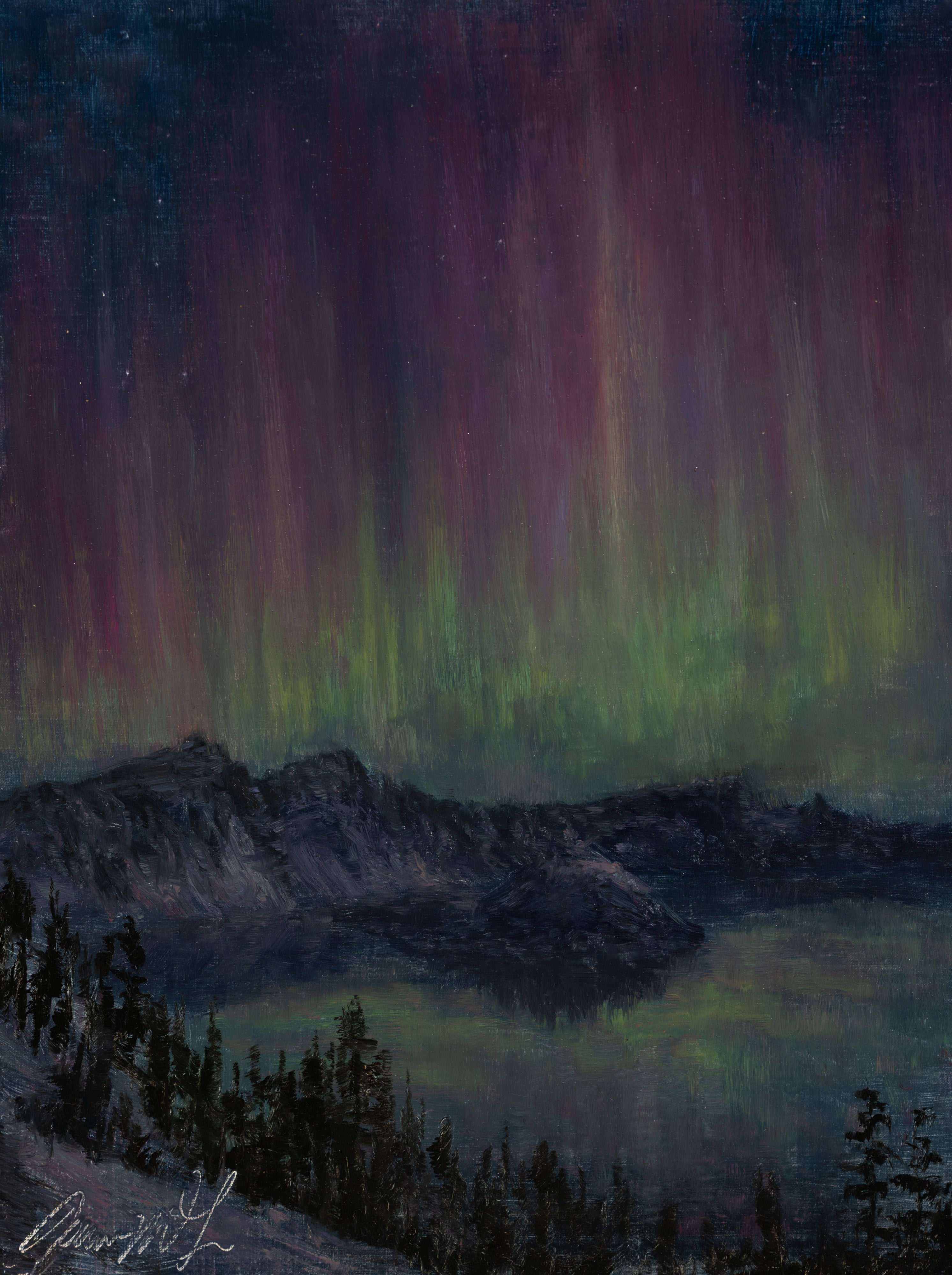 aurora-borealis-over-crater-