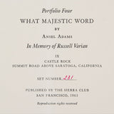 Castle Rock, Summit Road above Saratoga Original Photograph Ansel Adams 