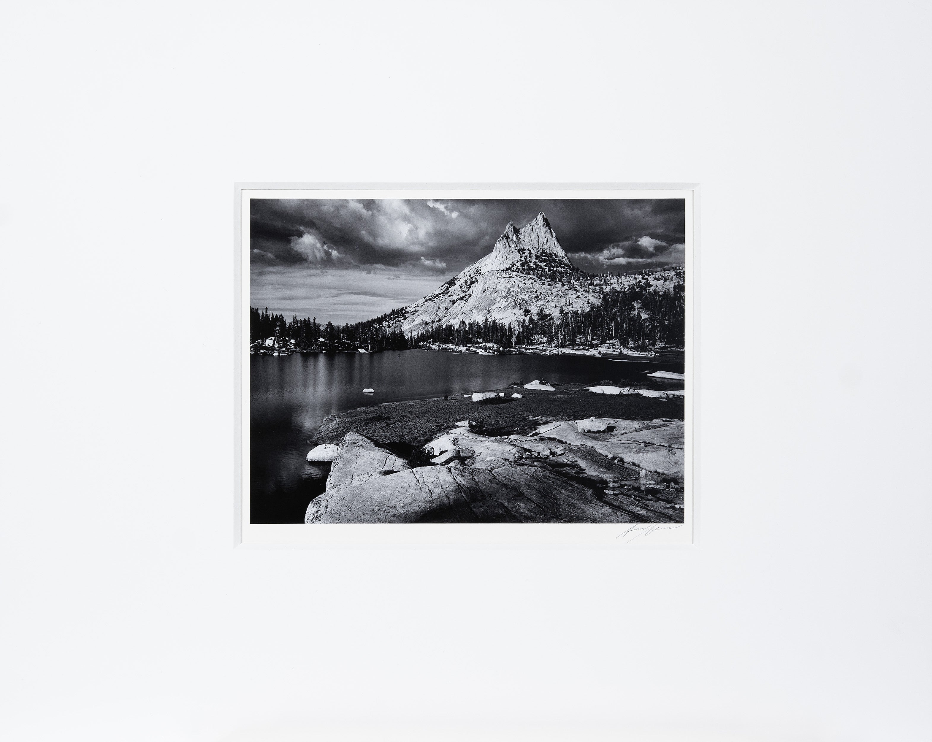 Cathedral Peak and Lake Original Photograph Ansel Adams 