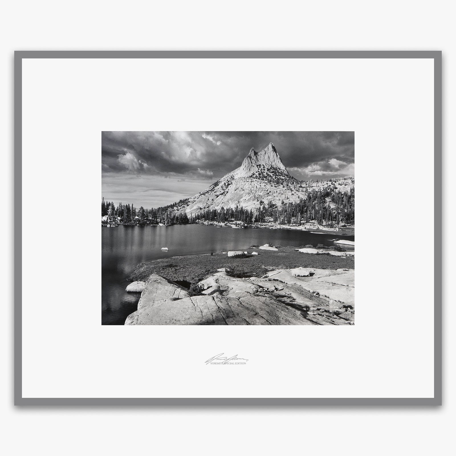 Cathedral Peak and Lake Shop_Repro_SEP The Ansel Adams Gallery Framed Standard Premium Gray Welded Frame 