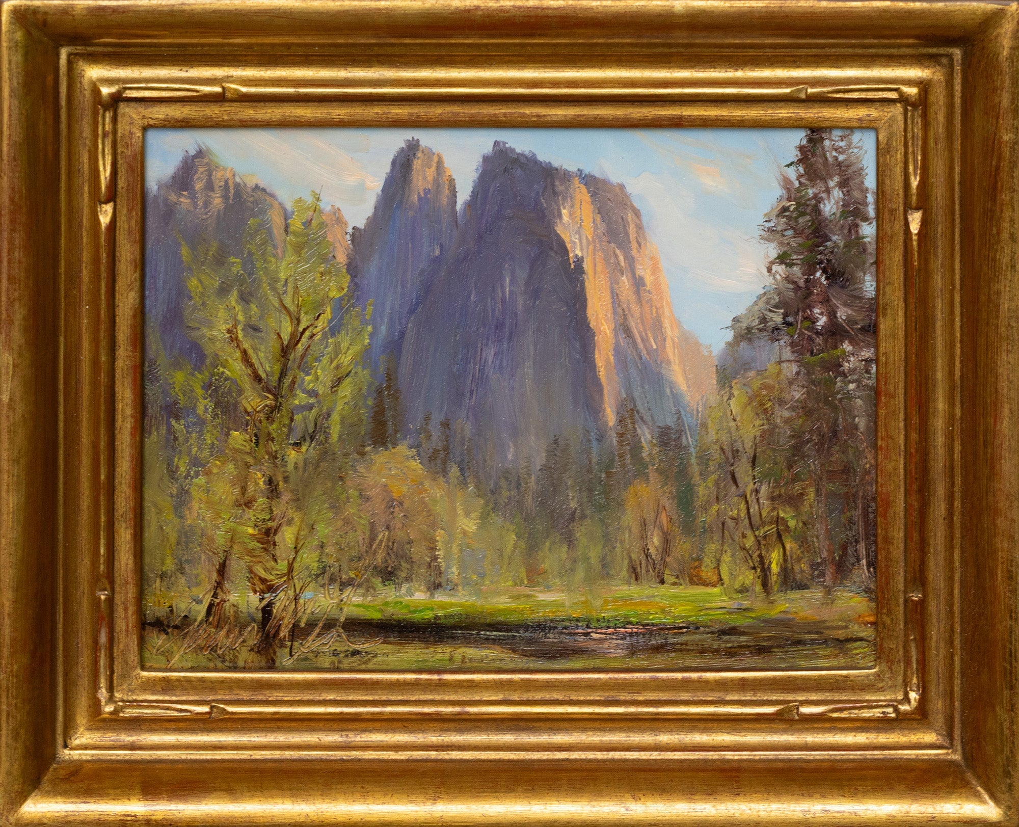 Cathedral Rocks and Woski Pond at Sunset Shop_Represented_Artist James McGrew 