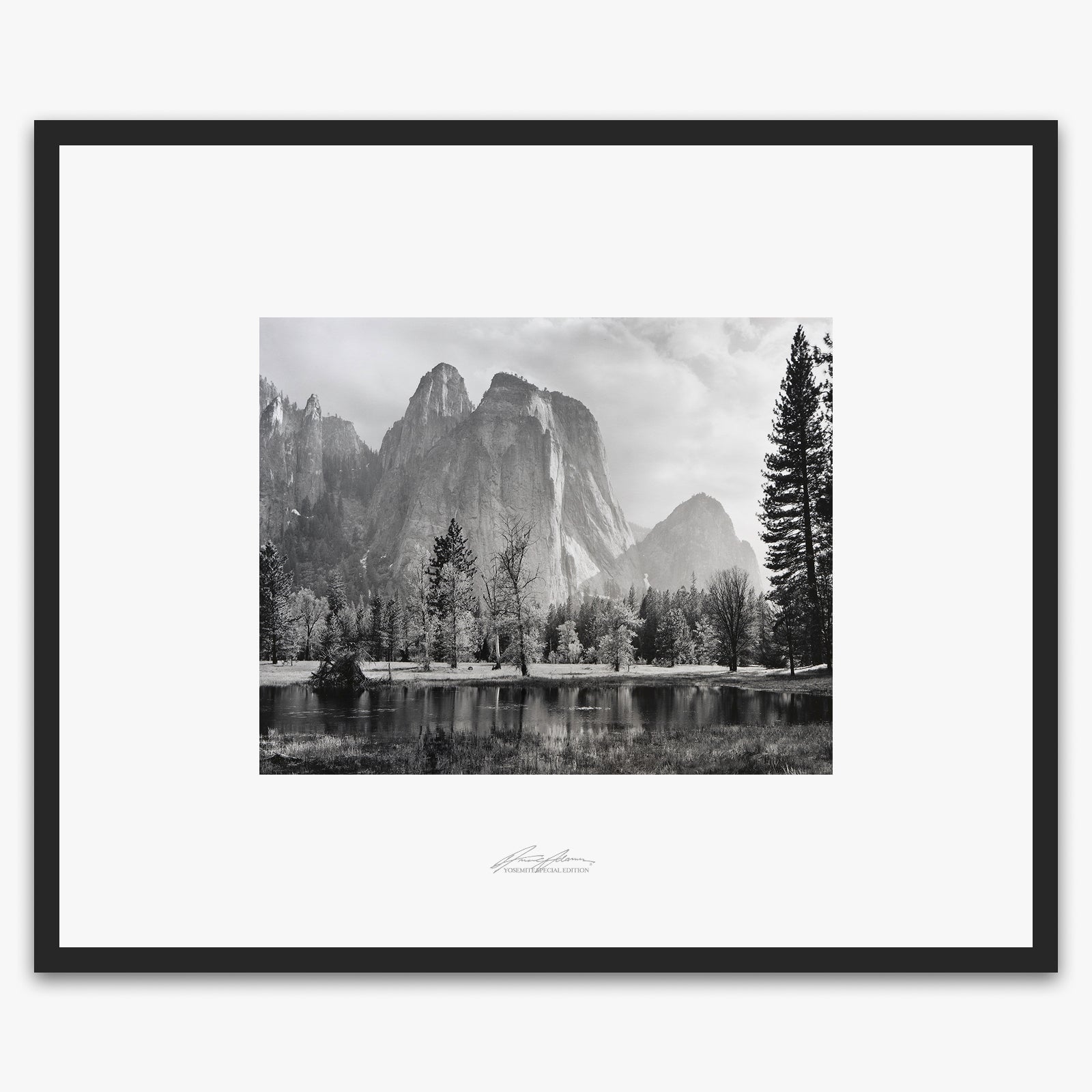 Cathedral Spires and Rocks Shop_Repro_SEP The Ansel Adams Gallery Framed Standard Matte Black Metal 