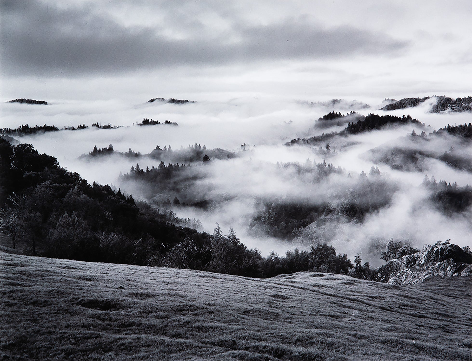 Clearing Storm, Sonoma County Hills Original Photograph Ansel Adams 