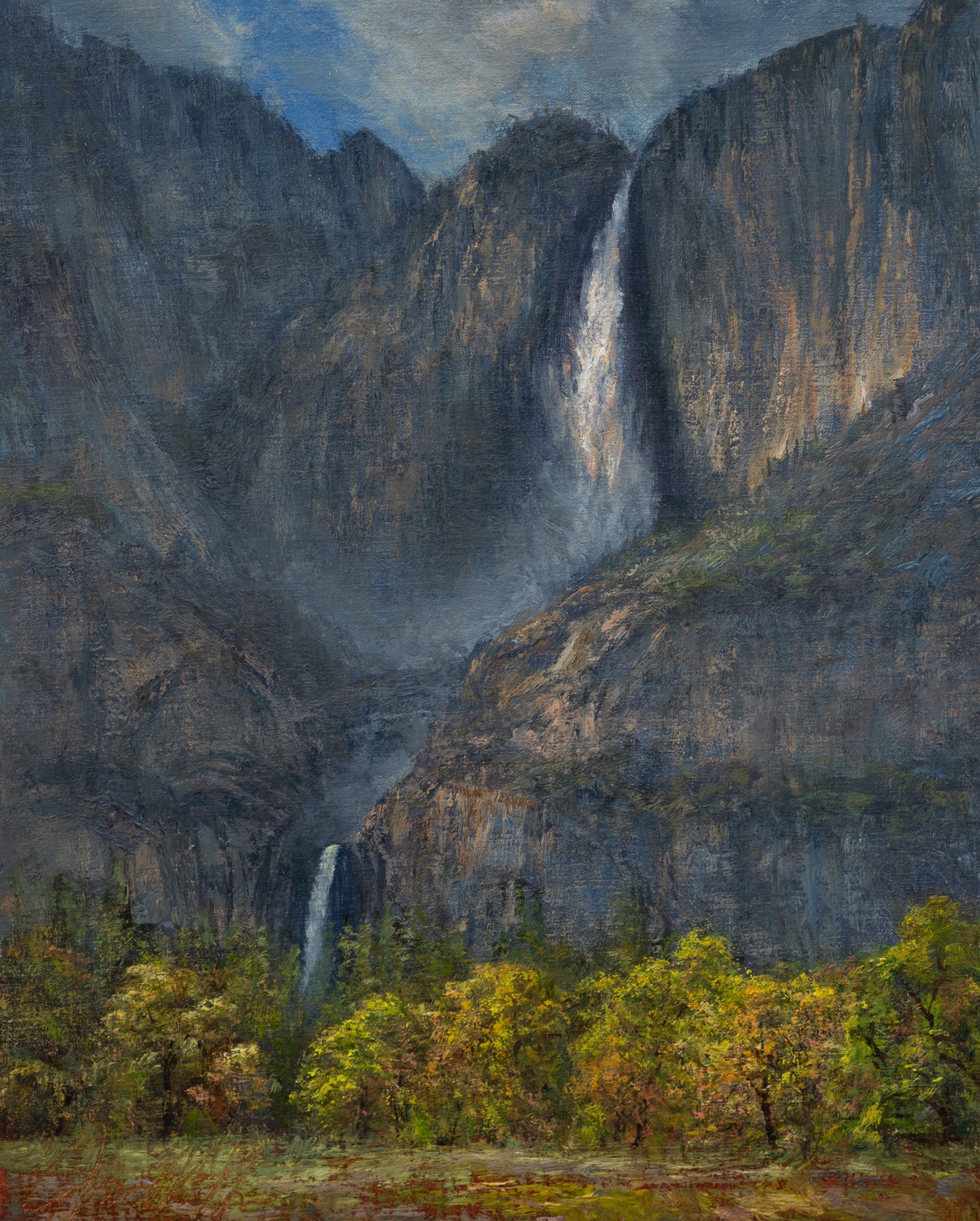 Dappled Light on Upper Yosemite Fall Shop_Represented_Artist James McGrew 