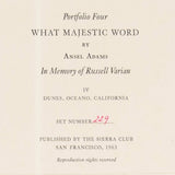 Dunes, Oceano Original Photograph Ansel Adams 