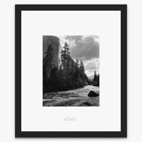 El Capitan, Merced River, Clouds Shop_Repro_SEP The Ansel Adams Gallery Framed Standard Black Wood 