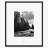 El Capitan, Merced River, Clouds Shop_Repro_SEP The Ansel Adams Gallery Framed Standard Matte Black Metal 