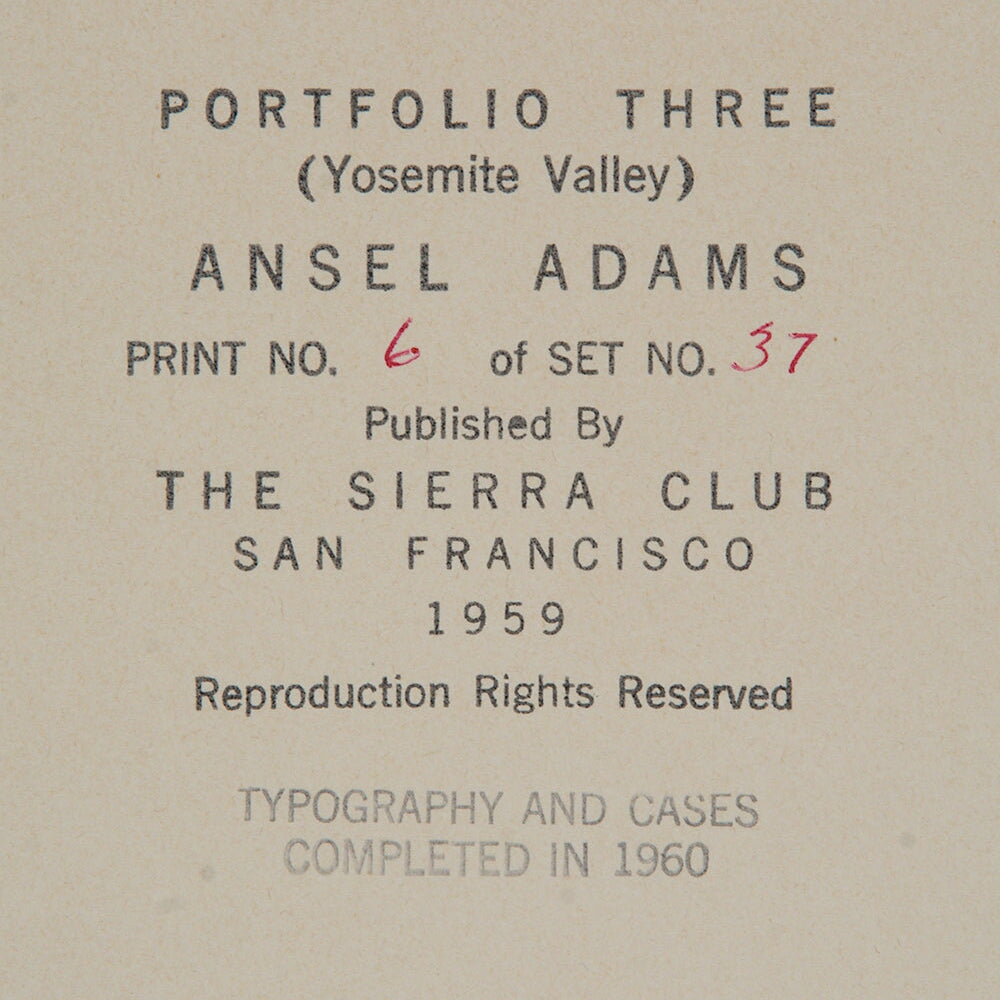 El Capitan, Sunrise Original Photograph Ansel Adams 