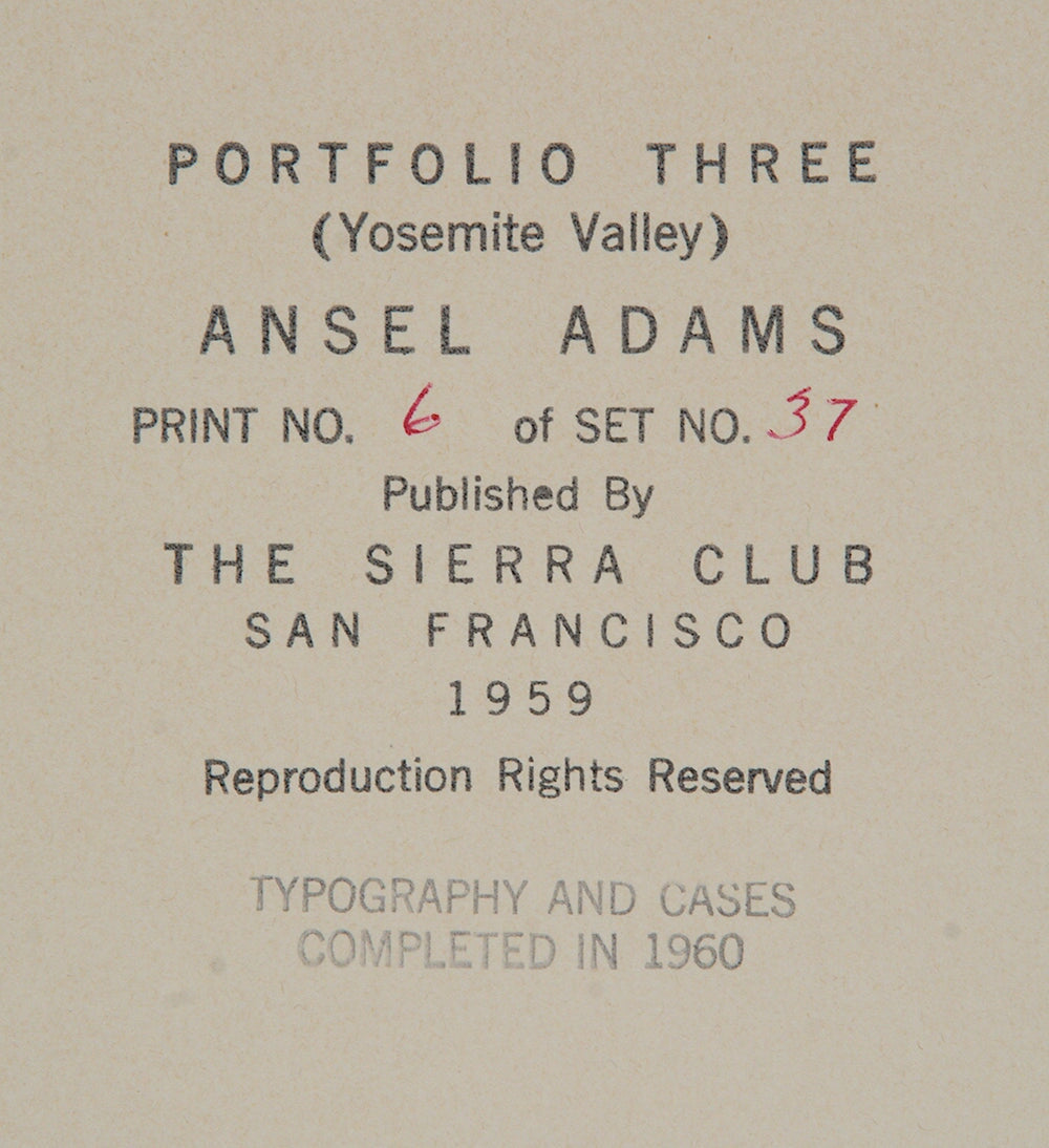 El Capitan, Sunrise Original Photograph Ansel Adams 