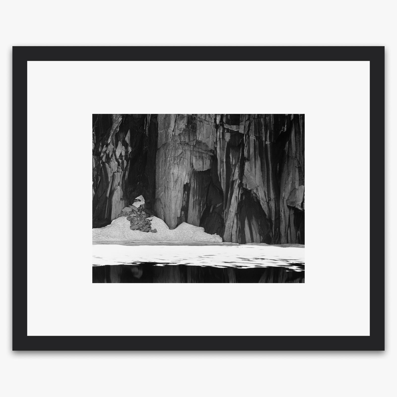 Frozen Lake and Cliffs Shop_Medium_Print The Ansel Adams Gallery Black Wood 