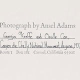 Georgia O’Keeffe and Orville Cox, Canyon de Chelly National Monument Original Photograph Ansel Adams 