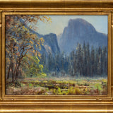 Half Dome at Sunset, Spring along the Merced River Shop_Represented_Artist James McGrew 