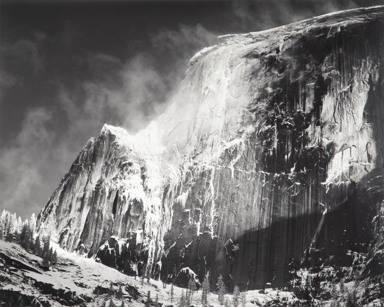 Half Dome Blowing Snow Yosemite The Ansel Adams Gallery half-dome-blowing-snow-yosemite-the-ansel-adams-gallery