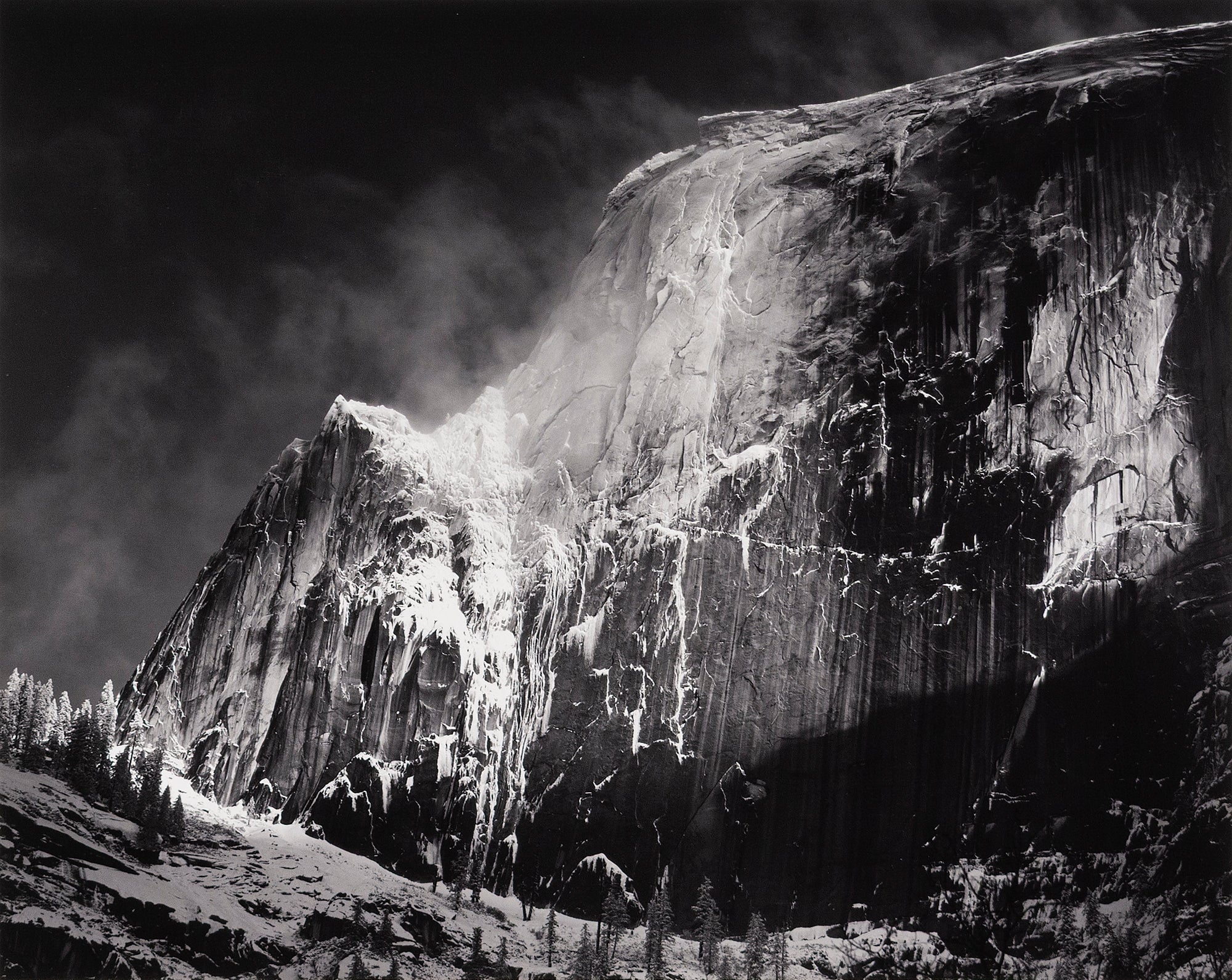 Half Dome, Blowing Snow, Yosemite Original Photograph Ansel Adams 