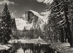 Half Dome, Merced River, Winter Original Photograph Ansel Adams 