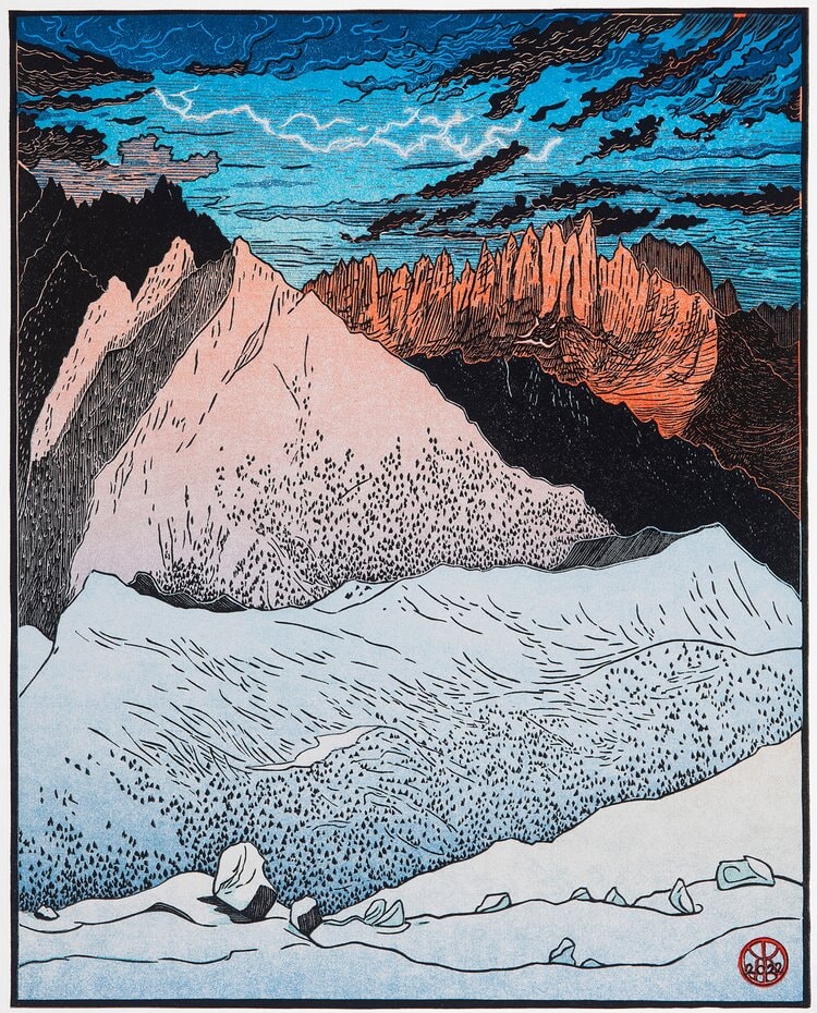 Minarets Crest from Below Mt. Elektra Shop_Represented_Artist Tom Killion 