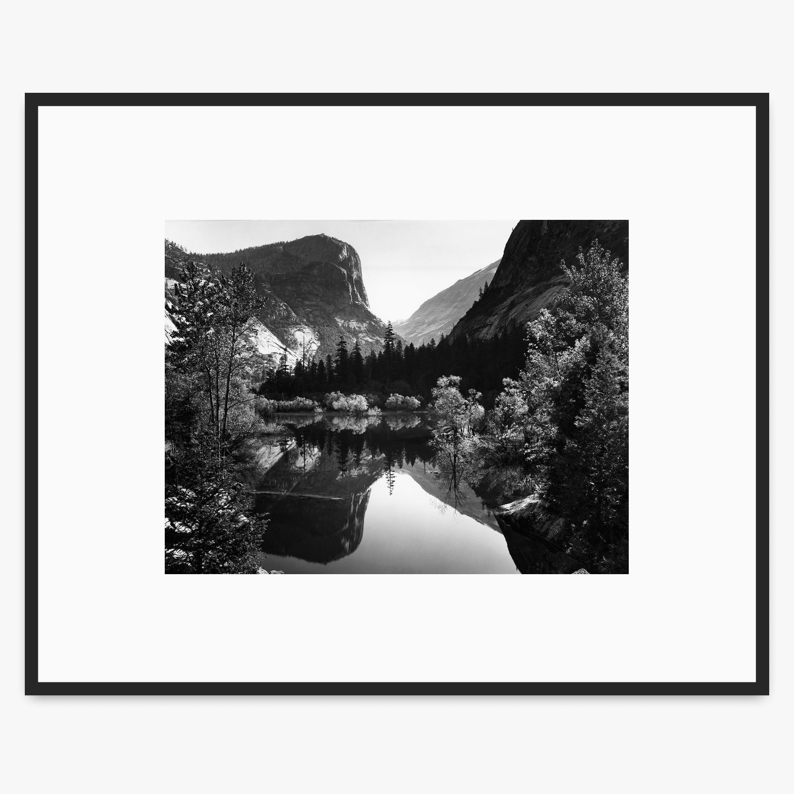 Mirror Lake and Mt. Watkins Shop_Medium_Print The Ansel Adams Gallery Matte Black Metal 
