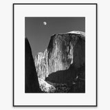 Moon and Half Dome Shop: Poster Ansel Adams Overmatted & Framed Poster Matte Black Metal 